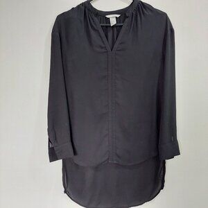 H&M Black Sheer Tonic blouse, Size 4
